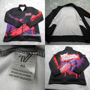 Jamfest Nationals Track‎ Jacket Mens Small Black Pockets Full Zip Cheer